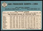 1965 Topps #379  Giants Team<br />B65T 12 7208<br /><a class='button AddToCart' data-ajax='true' data-ajax-mode='replace' data-ajax-update='#cart-info' href='/AddToCart?itemId=7034447&quantity=1&type=0'>Add To Cart</a>