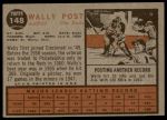 1962 Topps #148 NRM Wally Post<br />B62T 12 4737<br /><a class='button AddToCart' data-ajax='true' data-ajax-mode='replace' data-ajax-update='#cart-info' href='/AddToCart?itemId=7034922&quantity=1&type=0'>Add To Cart</a>