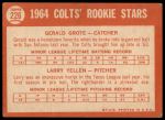 1964 Topps #226  -  Jerry Grote / Larry Yellen Colt 45s Rookies<br />B64T 12 6986<br /><a class='button AddToCart' data-ajax='true' data-ajax-mode='replace' data-ajax-update='#cart-info' href='/AddToCart?itemId=7035735&quantity=1&type=0'>Add To Cart</a>