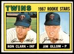 1967 Topps #137  -  Ron Clark / Jim Ollom Twins Rookies<br />B67T 14 3990<br /><a class='button AddToCart' data-ajax='true' data-ajax-mode='replace' data-ajax-update='#cart-info' href='/AddToCart?itemId=7036004&quantity=1&type=0'>Add To Cart</a>