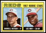 1967 Topps #222  -  Lee May / Darrell Osteen Reds Rookies<br />B67T 14 4151<br /><a class='button AddToCart' data-ajax='true' data-ajax-mode='replace' data-ajax-update='#cart-info' href='/AddToCart?itemId=7036167&quantity=1&type=0'>Add To Cart</a>