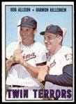1967 Topps #334  -  Harmon Killebrew / Bob Allison Twin Terrors<br />B67T 14 4206<br /><a class='button AddToCart' data-ajax='true' data-ajax-mode='replace' data-ajax-update='#cart-info' href='/AddToCart?itemId=7036222&quantity=1&type=0'>Add To Cart</a>