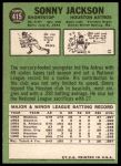 1967 Topps #415 Sonny Jackson<br />B67T 14 4282<br /><a class='button AddToCart' data-ajax='true' data-ajax-mode='replace' data-ajax-update='#cart-info' href='/AddToCart?itemId=7036298&quantity=1&type=0'>Add To Cart</a>