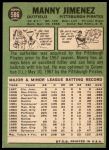 1967 Topps #586 Manny Jimenez<br />B67T 14 4325<br /><a class='button AddToCart' data-ajax='true' data-ajax-mode='replace' data-ajax-update='#cart-info' href='/AddToCart?itemId=7036341&quantity=1&type=0'>Add To Cart</a>