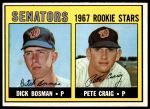 #459 Senators Rookies Dick Bosman / Pete Craig 