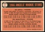 1966 Topps #417  -  Jim McGlothlin / Ed Sukla Angels Rookies<br />B66T 14 3968<br /><a class='button AddToCart' data-ajax='true' data-ajax-mode='replace' data-ajax-update='#cart-info' href='/AddToCart?itemId=7036943&quantity=1&type=0'>Add To Cart</a>