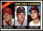 1966 Topps #222  -  Eddie Fisher / Sam McDowell / Sonny Siebert AL ERA Leaders<br />B66T 14 3711<br /><a class='button AddToCart' data-ajax='true' data-ajax-mode='replace' data-ajax-update='#cart-info' href='/AddToCart?itemId=7037494&quantity=1&type=0'>Add To Cart</a>