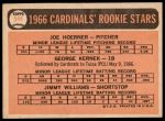 1966 Topps #544  -  Joe Hoerner / George Kernek / Jimmy Williams Cardinals Rookies<br />B66T 14 3892<br /><a class='button AddToCart' data-ajax='true' data-ajax-mode='replace' data-ajax-update='#cart-info' href='/AddToCart?itemId=7037793&quantity=1&type=0'>Add To Cart</a>