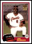 #127 81 Topps Traded Joe Morgan 