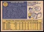 1970 Topps #112 Dave Nelson<br />B70T 12 2762<br /><a class='button AddToCart' data-ajax='true' data-ajax-mode='replace' data-ajax-update='#cart-info' href='/AddToCart?itemId=7039015&quantity=1&type=0'>Add To Cart</a>