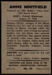 1953 Bowman T.V. & Radio NBC #34 Anne Whitfield<br />P53S 00 0632<br /><a class='button AddToCart' data-ajax='true' data-ajax-mode='replace' data-ajax-update='#cart-info' href='/AddToCart?itemId=7039294&quantity=1&type=0'>Add To Cart</a>