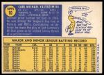 1970 Topps #10 Carl Yastrzemski<br />B70T 12 3136<br /><a class='button AddToCart' data-ajax='true' data-ajax-mode='replace' data-ajax-update='#cart-info' href='/AddToCart?itemId=7039497&quantity=1&type=0'>Add To Cart</a>