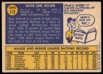 1970 Topps #112 Dave Nelson<br />B70T 12 3208<br /><a class='button AddToCart' data-ajax='true' data-ajax-mode='replace' data-ajax-update='#cart-info' href='/AddToCart?itemId=7039646&quantity=1&type=0'>Add To Cart</a>