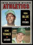 1970 Topps #21  -  Vida Blue / Gene Tenace Athletics Rookies<br />B70T 12 3347<br /><a class='button AddToCart' data-ajax='true' data-ajax-mode='replace' data-ajax-update='#cart-info' href='/AddToCart?itemId=7039897&quantity=1&type=0'>Add To Cart</a>