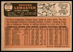 1966 Topps #252 Denver Lemaster<br />B66T 14 4520<br /><a class='button AddToCart' data-ajax='true' data-ajax-mode='replace' data-ajax-update='#cart-info' href='/AddToCart?itemId=7040295&quantity=1&type=0'>Add To Cart</a>