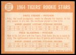 1964 Topps #312  -  Fritz Fisher / Fred Gladding Tigers Rookies<br />B64T 12 7109<br /><a class='button AddToCart' data-ajax='true' data-ajax-mode='replace' data-ajax-update='#cart-info' href='/AddToCart?itemId=7041972&quantity=1&type=0'>Add To Cart</a>