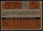 1972 Topps #112 Greg Luzinski<br />B72T 11 9289<br /><a class='button AddToCart' data-ajax='true' data-ajax-mode='replace' data-ajax-update='#cart-info' href='/AddToCart?itemId=7042025&quantity=1&type=0'>Add To Cart</a>