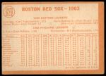 1964 Topps #579  Red Sox Team<br />B64T 12 7138<br /><a class='button AddToCart' data-ajax='true' data-ajax-mode='replace' data-ajax-update='#cart-info' href='/AddToCart?itemId=7042026&quantity=1&type=0'>Add To Cart</a>