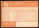 1964 Topps #540 Luis Aparicio<br />B64T 12 7144<br /><a class='button AddToCart' data-ajax='true' data-ajax-mode='replace' data-ajax-update='#cart-info' href='/AddToCart?itemId=7042037&quantity=1&type=0'>Add To Cart</a>