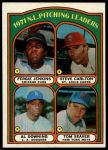 1972 Topps #93  -  Steve Carlton / Fergie Jenkins / Tom Seaver / Al Downing NL Pitching Leaders<br />B72T 11 9300<br /><a class='button AddToCart' data-ajax='true' data-ajax-mode='replace' data-ajax-update='#cart-info' href='/AddToCart?itemId=7042049&quantity=1&type=0'>Add To Cart</a>