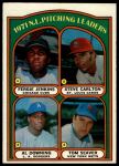 1972 Topps #93  -  Steve Carlton / Fergie Jenkins / Tom Seaver / Al Downing NL Pitching Leaders<br />B72T 11 9302<br /><a class='button AddToCart' data-ajax='true' data-ajax-mode='replace' data-ajax-update='#cart-info' href='/AddToCart?itemId=7042053&quantity=1&type=0'>Add To Cart</a>