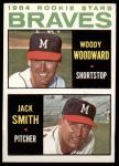 1964 Topps #378  -  Woody Woodward / Jack Smith Braves Rookies<br />B64T 12 7256<br /><a class='button AddToCart' data-ajax='true' data-ajax-mode='replace' data-ajax-update='#cart-info' href='/AddToCart?itemId=7042248&quantity=1&type=0'>Add To Cart</a>