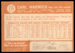 1964 Topps #179 Carl Warwick<br />B64T 12 7432<br /><a class='button AddToCart' data-ajax='true' data-ajax-mode='replace' data-ajax-update='#cart-info' href='/AddToCart?itemId=7042573&quantity=1&type=0'>Add To Cart</a>