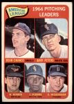 1965 Topps #9  -  Wally Bunker / Dean Chance / Gary Peters / Juan Pizarro / Dave Wickersham AL Pitching Leaders<br />B65T 12 7414<br /><a class='button AddToCart' data-ajax='true' data-ajax-mode='replace' data-ajax-update='#cart-info' href='/AddToCart?itemId=7043089&quantity=1&type=0'>Add To Cart</a>
