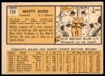 1963 Topps #128 Matty Alou<br />B63T 10 9377<br /><a class='button AddToCart' data-ajax='true' data-ajax-mode='replace' data-ajax-update='#cart-info' href='/AddToCart?itemId=7043225&quantity=1&type=0'>Add To Cart</a>