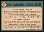 1965 Topps #431 "Briles" is not blacked out  -  Nelson Briles / Wayne Spiezo Cardinals Rookies<br />B65T 12 7894<br /><a class='button AddToCart' data-ajax='true' data-ajax-mode='replace' data-ajax-update='#cart-info' href='/AddToCart?itemId=7043889&quantity=1&type=0'>Add To Cart</a>