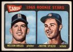 1965 Topps #431 "Briles" is not blacked out  -  Nelson Briles / Wayne Spiezo Cardinals Rookies<br />B65T 12 7894<br /><a class='button AddToCart' data-ajax='true' data-ajax-mode='replace' data-ajax-update='#cart-info' href='/AddToCart?itemId=7043889&quantity=1&type=0'>Add To Cart</a>