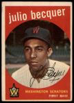 1959 Topps #93 Julio Becquer<br />B59T 14 9229<br /><a class='button AddToCart' data-ajax='true' data-ajax-mode='replace' data-ajax-update='#cart-info' href='/AddToCart?itemId=7045909&quantity=1&type=0'>Add To Cart</a>