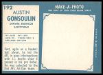 1961 Topps #192 Goose Gonsoulin<br />F61T 03 3969<br /><a class='button AddToCart' data-ajax='true' data-ajax-mode='replace' data-ajax-update='#cart-info' href='/AddToCart?itemId=7046182&quantity=1&type=0'>Add To Cart</a>