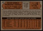 1972 Topps #423 Oscar Gamble<br />B72T 12 0681<br /><a class='button AddToCart' data-ajax='true' data-ajax-mode='replace' data-ajax-update='#cart-info' href='/AddToCart?itemId=7046476&quantity=1&type=0'>Add To Cart</a>