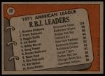 1972 Topps #88  -  Harmon Killebrew / Frank Robinson / Reggie Smith AL RBI Leaders<br />B72T 12 0828<br /><a class='button AddToCart' data-ajax='true' data-ajax-mode='replace' data-ajax-update='#cart-info' href='/AddToCart?itemId=7046735&quantity=1&type=0'>Add To Cart</a>
