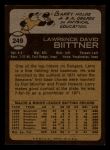 1973 Topps #249 Larry Biittner<br />B73T 11 8378<br /><a class='button AddToCart' data-ajax='true' data-ajax-mode='replace' data-ajax-update='#cart-info' href='/AddToCart?itemId=7047415&quantity=1&type=0'>Add To Cart</a>