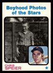 1973 Topps #345  -  Chris Speier  Boyhood Photo<br />B73T 11 8400<br /><a class='button AddToCart' data-ajax='true' data-ajax-mode='replace' data-ajax-update='#cart-info' href='/AddToCart?itemId=7047439&quantity=1&type=0'>Add To Cart</a>