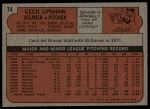 1972 Topps #74 Cecil Upshaw<br />B72T 11 9982<br /><a class='button AddToCart' data-ajax='true' data-ajax-mode='replace' data-ajax-update='#cart-info' href='/AddToCart?itemId=7047962&quantity=1&type=0'>Add To Cart</a>