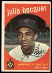 1959 Topps #93 Julio Becquer<br />B59T 14 9231<br /><a class='button AddToCart' data-ajax='true' data-ajax-mode='replace' data-ajax-update='#cart-info' href='/AddToCart?itemId=7048042&quantity=1&type=0'>Add To Cart</a>