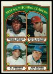 1972 Topps #93  -  Steve Carlton / Fergie Jenkins / Tom Seaver / Al Downing NL Pitching Leaders<br />B72T 12 0065<br /><a class='button AddToCart' data-ajax='true' data-ajax-mode='replace' data-ajax-update='#cart-info' href='/AddToCart?itemId=7048074&quantity=1&type=0'>Add To Cart</a>