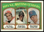 1972 Topps #85  -  Glenn Beckert / Ralph Garr / Joe Torre NL Batting Leaders<br />B72T 12 0314<br /><a class='button AddToCart' data-ajax='true' data-ajax-mode='replace' data-ajax-update='#cart-info' href='/AddToCart?itemId=7048453&quantity=1&type=0'>Add To Cart</a>