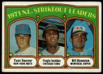 1972 Topps #95  -  Fergie Jenkins / Tom Seaver / Bil Stoneman NL Strikeout Leaders<br />B72T 12 0454<br /><a class='button AddToCart' data-ajax='true' data-ajax-mode='replace' data-ajax-update='#cart-info' href='/AddToCart?itemId=7048606&quantity=1&type=0'>Add To Cart</a>
