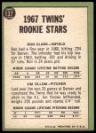 1967 Topps #137  -  Ron Clark / Jim Ollom Twins Rookies<br />B67T 14 4598<br /><a class='button AddToCart' data-ajax='true' data-ajax-mode='replace' data-ajax-update='#cart-info' href='/AddToCart?itemId=7048662&quantity=1&type=0'>Add To Cart</a>