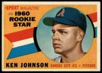 1960 Topps #135  -  Ken Johnson Rookie Star<br />B60T 14 0829<br /><a class='button AddToCart' data-ajax='true' data-ajax-mode='replace' data-ajax-update='#cart-info' href='/AddToCart?itemId=7048993&quantity=1&type=0'>Add To Cart</a>