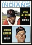 1964 Topps #499  -  Chico Salmon / Gordon Seyfried Indians Rookies<br />B64T 12 7688<br /><a class='button AddToCart' data-ajax='true' data-ajax-mode='replace' data-ajax-update='#cart-info' href='/AddToCart?itemId=7051598&quantity=1&type=0'>Add To Cart</a>