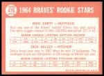 1964 Topps #476  -  Rico Carty / Dick Kelley Braves Rookies<br />B64T 12 7879<br /><a class='button AddToCart' data-ajax='true' data-ajax-mode='replace' data-ajax-update='#cart-info' href='/AddToCart?itemId=7051766&quantity=1&type=0'>Add To Cart</a>