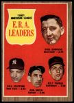 1962 Topps #55  -  Dick Donovan / Bill Stafford / Don Mossi / Milt Pappas AL ERA Leaders<br />B62T 12 5210<br /><a class='button AddToCart' data-ajax='true' data-ajax-mode='replace' data-ajax-update='#cart-info' href='/AddToCart?itemId=7051900&quantity=1&type=0'>Add To Cart</a>