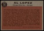 1962 Topps #286 Al Lopez<br />B62T 12 5229<br /><a class='button AddToCart' data-ajax='true' data-ajax-mode='replace' data-ajax-update='#cart-info' href='/AddToCart?itemId=7051919&quantity=1&type=0'>Add To Cart</a>