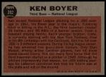 1962 Topps #392  -  Ken Boyer All-Star<br />B62T 12 5299<br /><a class='button AddToCart' data-ajax='true' data-ajax-mode='replace' data-ajax-update='#cart-info' href='/AddToCart?itemId=7051989&quantity=1&type=0'>Add To Cart</a>