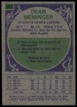 1975 Topps #152 Dean Meminger<br />K75T 05 5323<br /><a class='button AddToCart' data-ajax='true' data-ajax-mode='replace' data-ajax-update='#cart-info' href='/AddToCart?itemId=7052060&quantity=1&type=0'>Add To Cart</a>